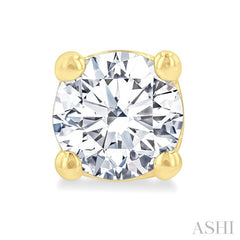 3/8 Ctw Round Cut Diamond Stud Earrings in 14K Yellow Gold