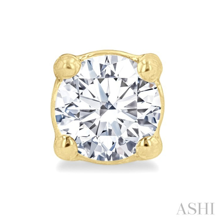 1/4 Ctw Round Cut Diamond Stud Earrings in 14K Yellow Gold