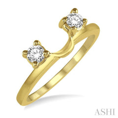 1/4 Ctw Round Cut Diamond Wrap Ring in 14K Yellow Gold