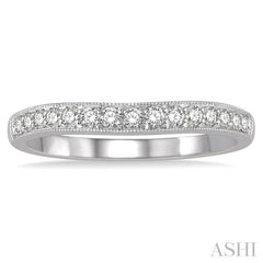 1/4 Ctw Round Cut Diamond Wedding Band in 14K White Gold