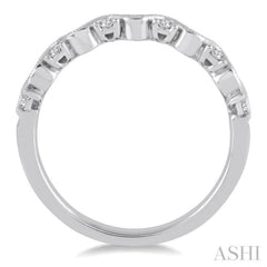 1/4 Ctw Round Cut Diamond Stack Band in 14K White Gold