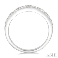 1/20 Ctw Round Cut Diamond Wedding Band in 14K White Gold