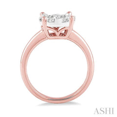 3/4 Ctw Lovebright Round Cut Diamond Ring in 14K Rose and White Gold