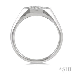 1/5 ctw Marquise Shape Lovebright Round Cut Diamond Ring in 14K White Gold