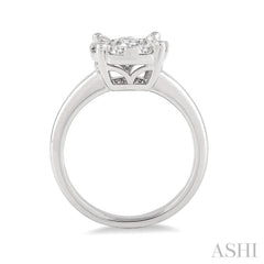 1/2 ctw Lovebright Round Cut Diamond Bridal Ring in 14K White Gold