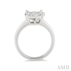 1/3 ctw Lovebright Round Cut Diamond Bridal Ring in 14K White Gold