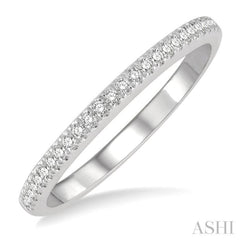 1/8 ctw Round Cut Diamond Wedding Band in 14K White Gold