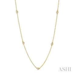 3/4 Ctw Round Cut Diamond Fashion Necklace in 14K Yellow Gold