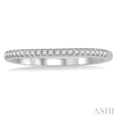 1/10 ctw Round Cut Diamond Wedding Band in 14K White Gold