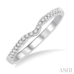 1/6 Ctw Round Cut Diamond Wedding Band in 14K White Gold