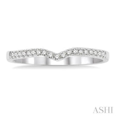 1/6 Ctw Round Cut Diamond Wedding Band in 14K White Gold