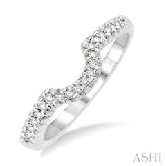 1/6 Ctw Round Cut Diamond Wedding Band in 14K White Gold