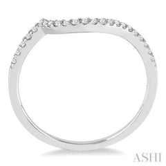 1/10 Ctw Round Cut Diamond Wedding Band in 14K White Gold