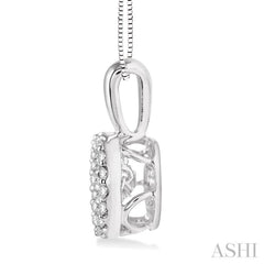 1/3 Ctw Diamond Emotion Pendant in 14K White Gold with Chain