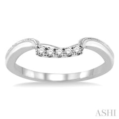 1/20 Ctw Round Cut Diamond Wedding Band in 14K White Gold