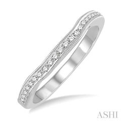 1/5 Ctw Round Cut Diamond Wedding Band in 14K White Gold