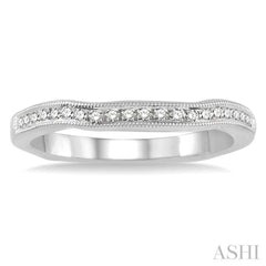 1/5 Ctw Round Cut Diamond Wedding Band in 14K White Gold