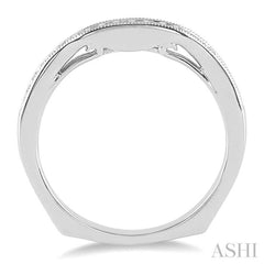 1/5 Ctw Round Cut Diamond Wedding Band in 14K White Gold