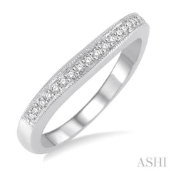 1/6 Ctw Round Cut Diamond Wedding Band in 14K White Gold