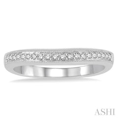 1/6 Ctw Round Cut Diamond Wedding Band in 14K White Gold