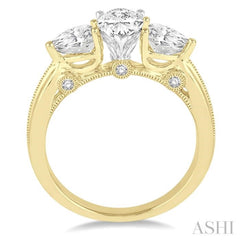 1/2 Ctw Diamond Semi-Mount Engagement Ring in 14K Yellow and White Gold