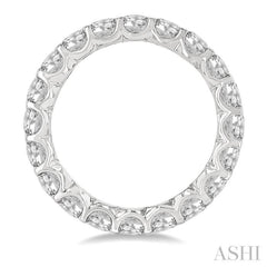 3 Ctw Eternity Round Cut Diamond Wedding Band in 14K White Gold