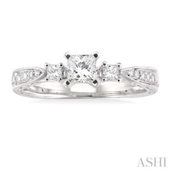 1/5 Ctw Diamond Semi-Mount Engagement Ring in 14K White Gold