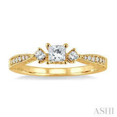 1/5 Ctw Diamond Semi-Mount Engagement Ring in 14K Yellow Gold