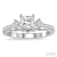 1/3 Ctw Diamond Semi-Mount Engagement Ring in 14K White Gold