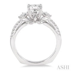 1/3 Ctw Diamond Semi-Mount Engagement Ring in 14K White Gold