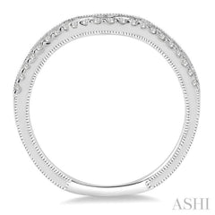 1/5 Ctw Round Cut Diamond Wedding Band in 14K White Gold