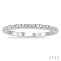 1/6 Ctw Round Cut Diamond Matching Wedding Band in 14K White Gold