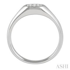 1/4 ctw Oval Shape Lovebright Diamond Ring in 14K White Gold