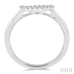 1/10 Ctw Round Cut Diamond Wedding Band in 14K White Gold