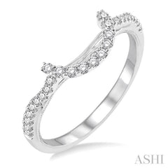 1/5 Ctw Round Cut Diamond Wedding Band in 14K White Gold