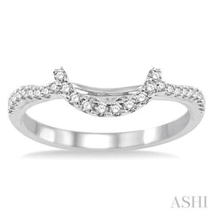 1/5 Ctw Round Cut Diamond Wedding Band in 14K White Gold