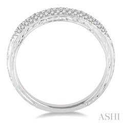 1/5 Ctw Round Cut Diamond Wedding Band in 14K White Gold