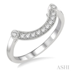 1/6 Ctw Round Cut Diamond Wedding Band in 14K White Gold