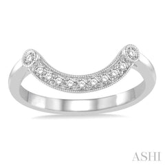 1/6 Ctw Round Cut Diamond Wedding Band in 14K White Gold