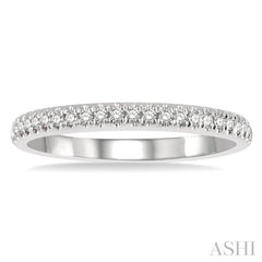 1/6 ctw Classic Round Cut Diamond Wedding Band in 14K White Gold