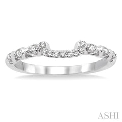 1/6 Ctw Round Cut Diamond Wedding Band in 14K White Gold