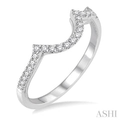 1/6 Ctw Round Cut Diamond Wedding Band in 14K White Gold