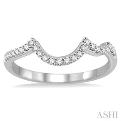 1/6 Ctw Round Cut Diamond Wedding Band in 14K White Gold