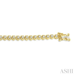 1 Ctw Round Cut Diamond Illusion Bracelet in 10K Yellow Gold