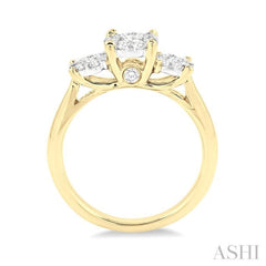 1/2 Ctw Lovebright Round Cut Diamond Ring in 14K Yellow and White Gold