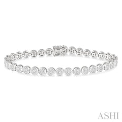 3 ctw Lovebright Round Cut Diamond Bracelet in 14K White Gold