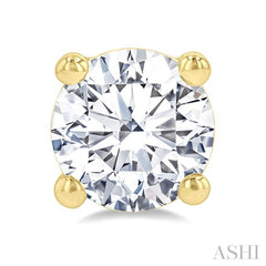 1 Ctw Round Cut Diamond Stud Earrings in 14K Yellow Gold