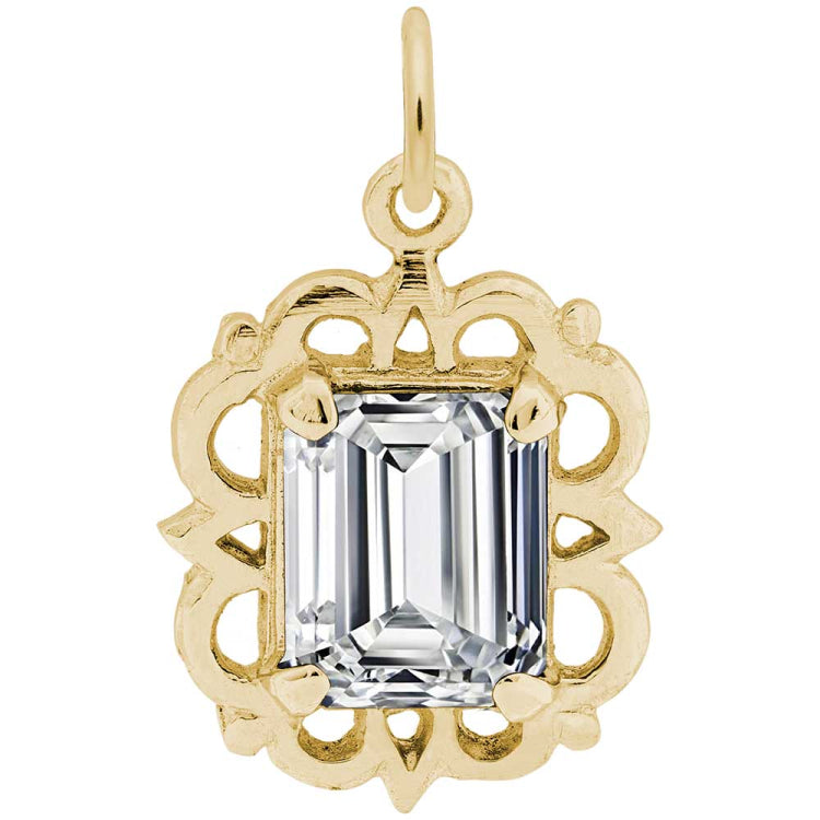 Birthstone Charm - Apr