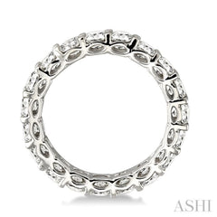 3 Ctw Round Cut Diamond Eternity Band in 18K White Gold