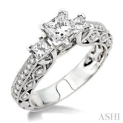 1/2 Ctw Diamond Semi-Mount Engagement Ring in 14K White Gold